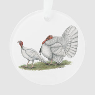 Turkeys White Holland Ornament