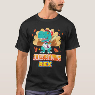 Turkeysaurus Rex Baseball Dinosaur Türkei Thanksgi T-Shirt