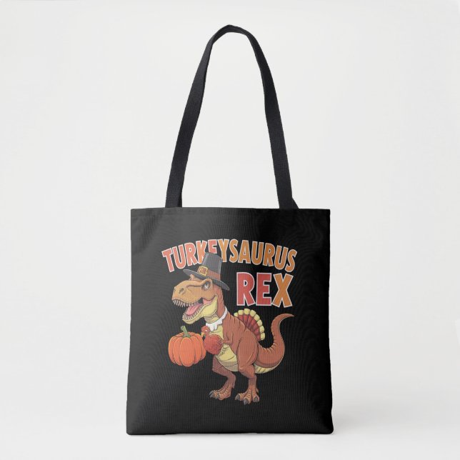Turkeysaurus Rex Dab Turkey Dino Kleinkind Boys Tasche (Vorderseite)