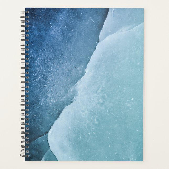 Türkis Abstrakt Ice Foto Planer (Vorderseite)