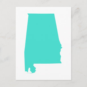 Türkis Alabama Postkarte