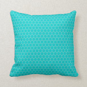 Türkis, Aqua, Aquamarin geometrisch Kissen