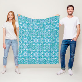 Türkis Aqua Blauer Silberpfeifer Fleecedecke