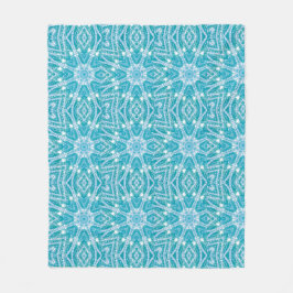 Türkis Aqua Blauer Silberpfeifer Fleecedecke