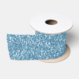 Türkis Aqua Blue Glam Glitzer Satinband