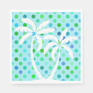 Türkis Aqua Blue Lime Green Punkts Muster Serviette