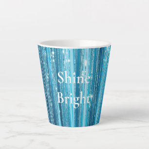 Türkis Aqua Glam Glitzer Milchtasse
