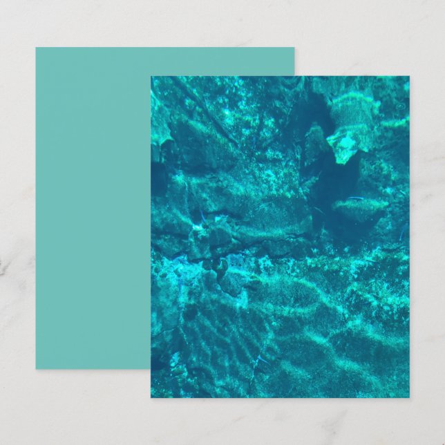 Türkis Aqua Reflections Scrapbook Paper (Vorne/Hinten)