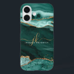Türkis Aquamarin Agate Gold Glitzer Script Monogra iPhone 16 Hülle<br><div class="desc">Moderne,  elegante Handy-Gehäuse mit türkisfarbenem,  aquamarinem Agat,  Marmor und Goldlack-Glitzer Akzente personalisiert mit schicken handgeschriebenen Skript-Monogramm-Initialen und Namen. Kontaktieren Sie den Designer über den Zazzle Chat oder makeitaboutyoustore@gmail.com ,  wenn Sie dieses Design modifizieren möchten,  ein anderes Produkt erwerben möchten oder gerne Artikel koordinieren möchten.</div>