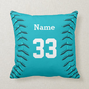 Türkis / Aquamarin, Personalisiertes Softball-Kiss Kissen