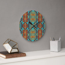 Türkis Aquamarines Aqua Blue Orange Tribal Art