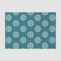 Türkis-aquamarines und weißes Schneeflocke-Muster