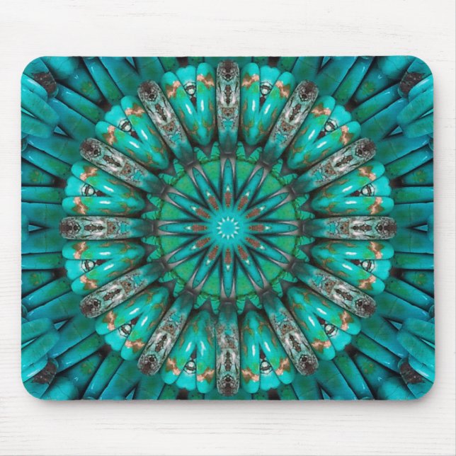 Türkis Art 1 Mousepad (Vorne)