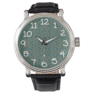 Türkis Art Déco Armbanduhr