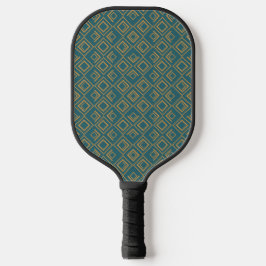 Türkis Art Déco Pickleball Schläger
