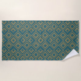 Türkis Art Déco Strandtuch