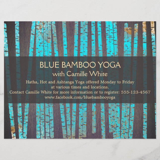 Türkis Bamboo Yoga Nature Health Wellness-Center H Flyer (Vorne)