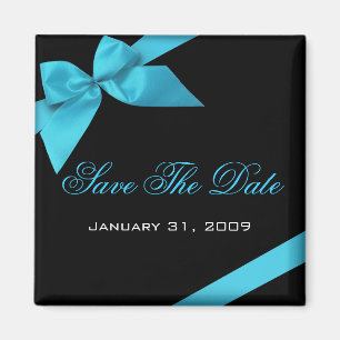 Türkis-Band-Hochzeits-Einladung Save the Date Magnet