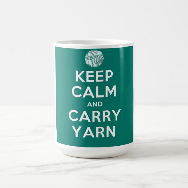 Türkis behalten ruhig und tragen Garn Kaffeetasse (Mittel)