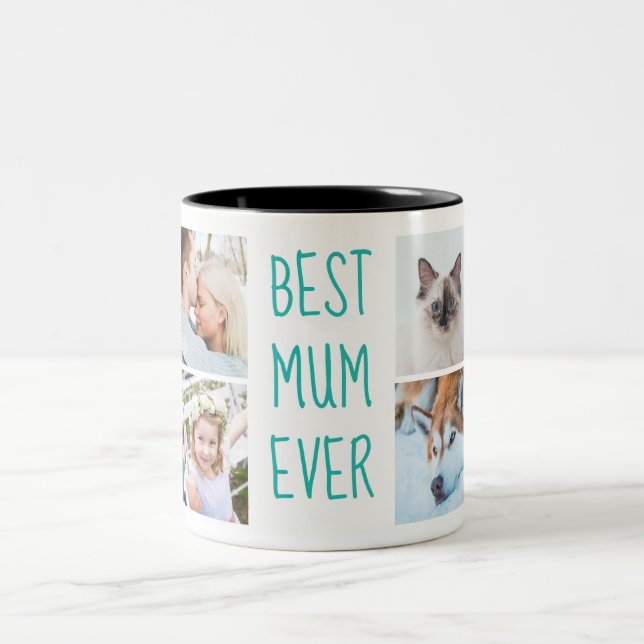 Türkis | Beste Mama je Tasse für benutzerdefiniert (Mittel)