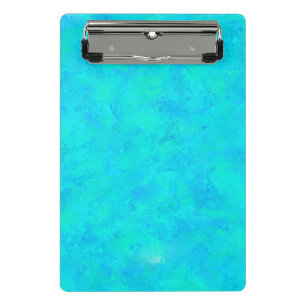 Türkis Blau Abstraktes Muster Mini Klemmbrett