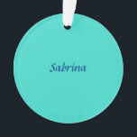 Türkis Blau Beruflich Moderne Eleganter Name Ornament<br><div class="desc">Modernes,  einfaches Schlichtes Berufliches Design</div>