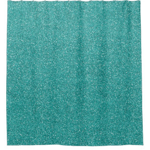 Türkis-Blau-Glitzer-Schein-Duschvorhang Duschvorhang