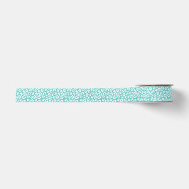 Türkis-Blau-Leopard-Gepard-Druck Ripsband