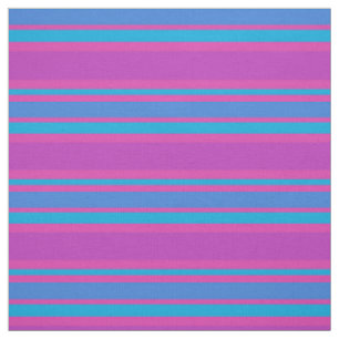 Türkis, Blau, Magenta, lila gestreiftes Muster Stoff
