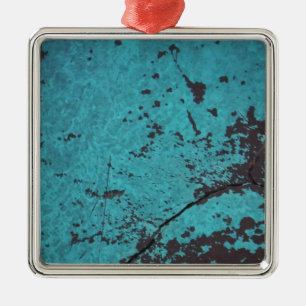 Türkis Blau Rostig Silbernes Ornament