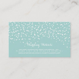 Türkis Blau und Weiß Wedding Confetti Muster Begleitkarte