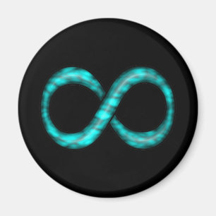 Türkis-Blau-Unendlichkeits-Symbol-Magnet Magnet
