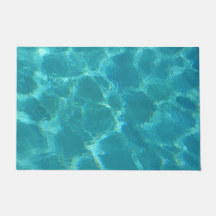 Türkis-blaues Wasser-Tür-Matte