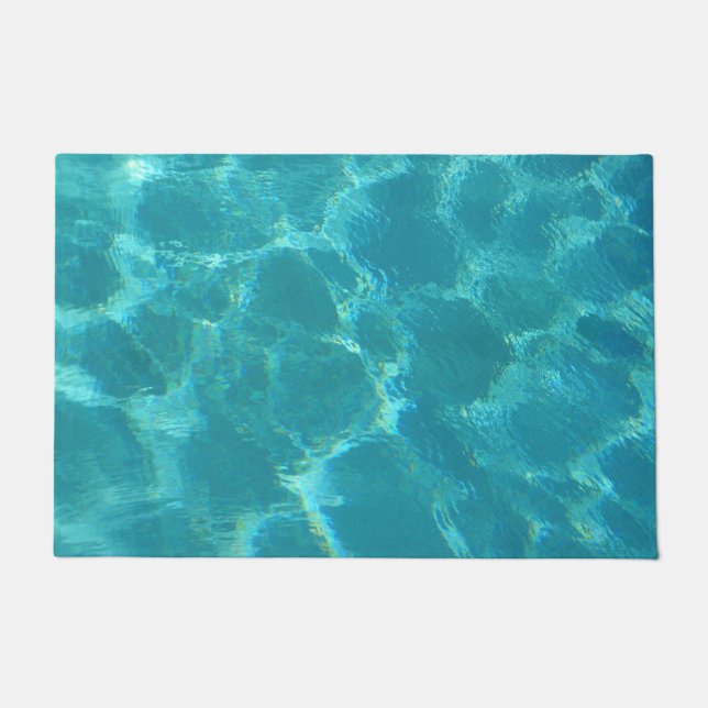 Türkis-blaues Wasser-Tür-Matte Fußmatte (Vorderseite)