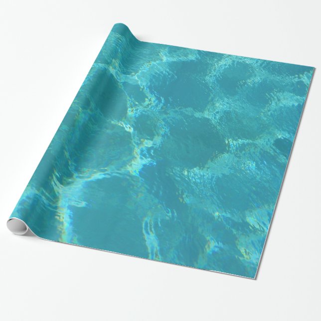 Türkis-blaues Wasser-Wasser-Packpapier Geschenkpapier (Ungerollt)