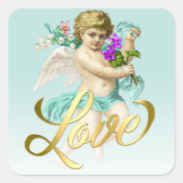 Türkis Blue Cherub Sticker