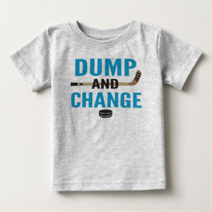 Türkis Blue Dump and Change Hockey Baby T-shirt