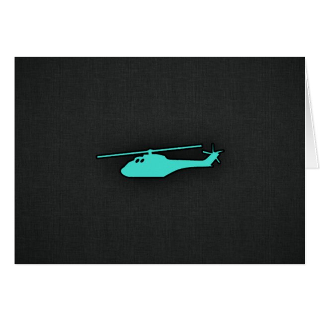 Türkis; Blue Green Helicopter (Vorderseite (Horizontal))