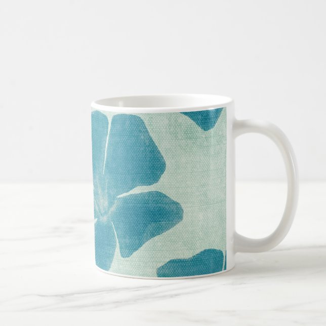 Türkis-Blumen-Tasse Kaffeetasse (Rechts)