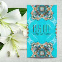 Türkis bohemian henna Pattern Yoga Instructor