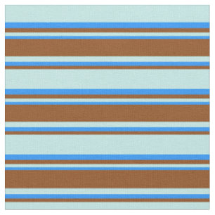 Türkis, Braun und Blau Muster der Streifen Stoff