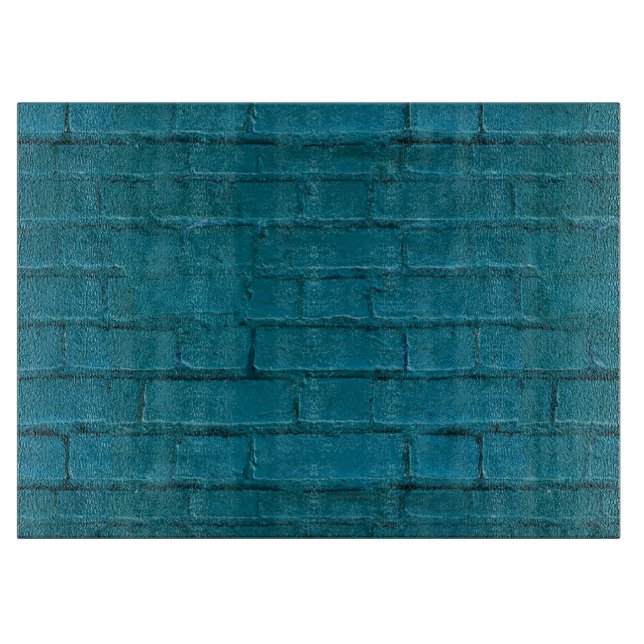 Türkis Bricked großes Schneidebrett (Vorderseite)