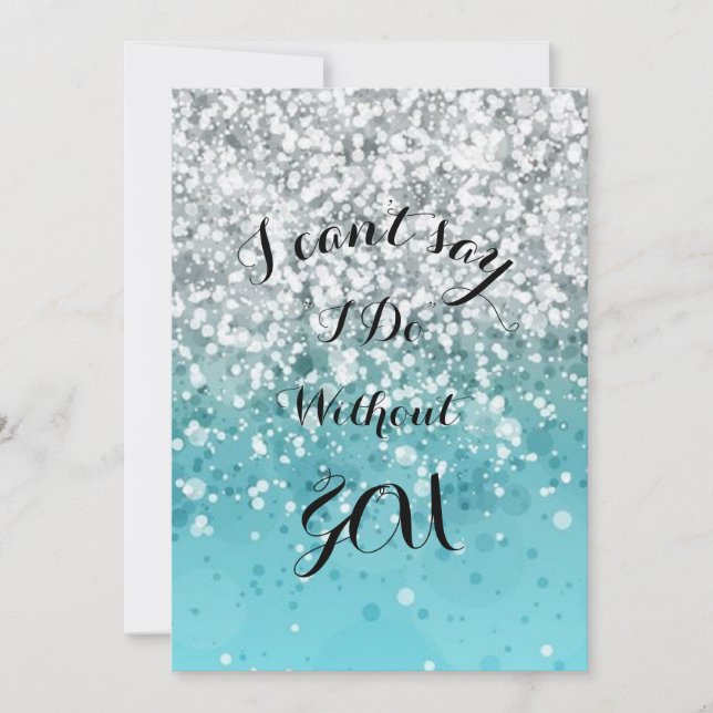 Türkis Bridesmaid Einladung (Vorderseite)