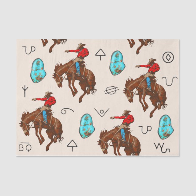 Türkis-, Broncs- und Markenpapier Seidenpapier (Vorderseite)