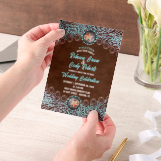 Türkis Brown Cowboy Country Western Hochzeit