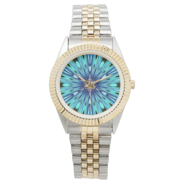 Türkis Burst Watch Armbanduhr (Vorderseite)