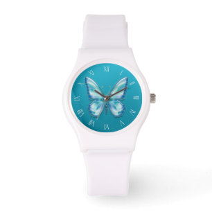 Türkis Butterfly Armbanduhr