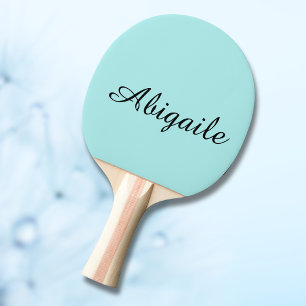 Türkis Calligrafy Name Trendy Minimalistisch Tischtennis Schläger