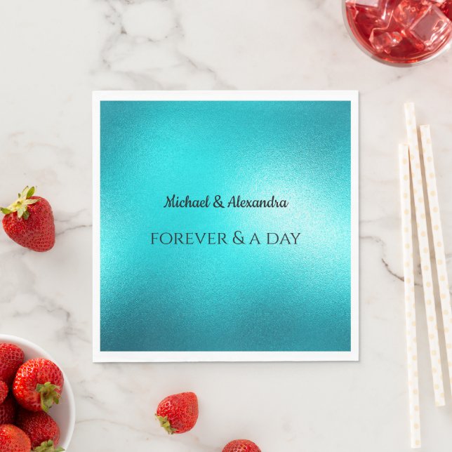 Türkis Chic Aqua Blue Wedding Serviette (Beispiel)