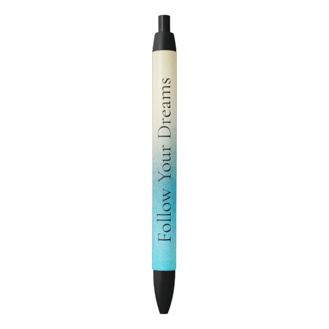 Türkis Chic White Aqua Blue Kugelschreiber (Vorderseite Vertikal)